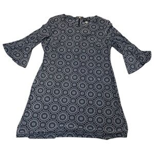 Tommy Hilfiger Printed Jersey Bell Sleeve A-line Dress